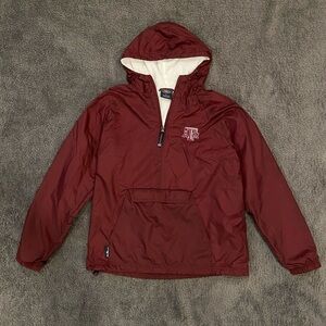 Texas A&M Hooded Windbreaker Pullover Quarter Zip